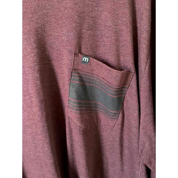 Travis Mathew Prima Soft Cotton Long Sleeve Shirt Maroon Purple Gray XXL NEW - Picture 4 of 7